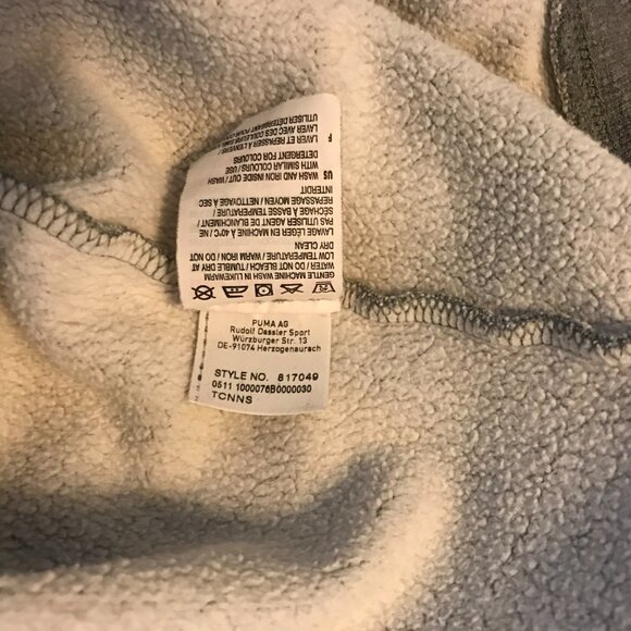 PUMA Men’s Grey Hoodie – Size M – Style 817049 – Classic Athletic Fit - Picture 7 of 8